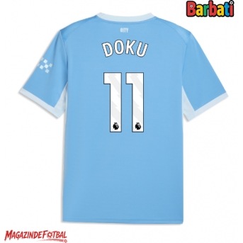 Manchester City Jeremy Doku #11 Tricou Fotbal Replică 2026-27 Barbati Acasa